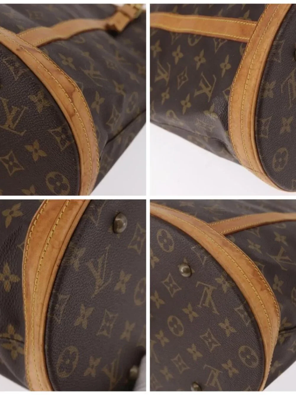 LOUIS VUITTON Monogram Bucket GM Shoulder Bag M42236 LV Auth BA13423